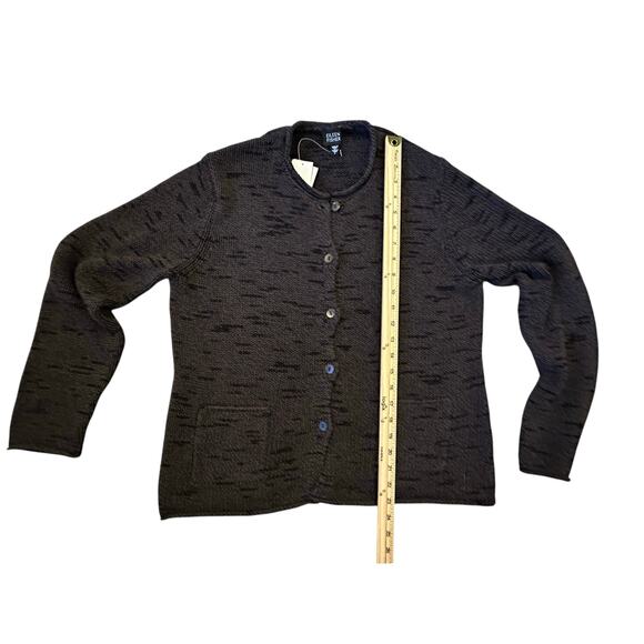 NWT Eileen Fisher Twisted CottonLinen Shimmer Sweater Jacket Size L QuietLuxury - Picture 5 of 8